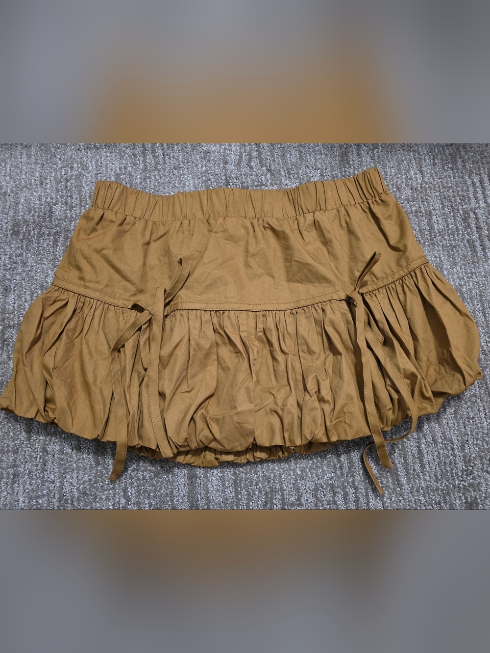Bubble Skirt Micro Mini Bows Boho Indiesleaze Y2K Street Style Earthy Sz Medium